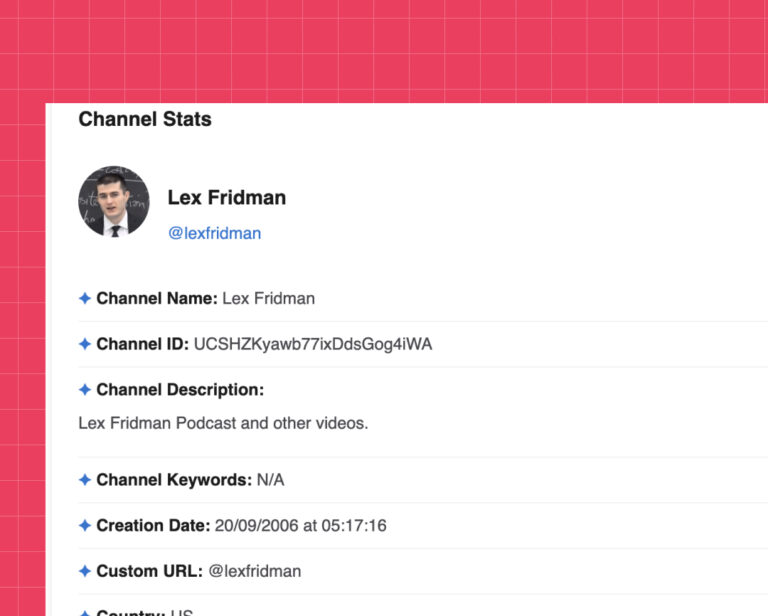 Youtube Data Viewer