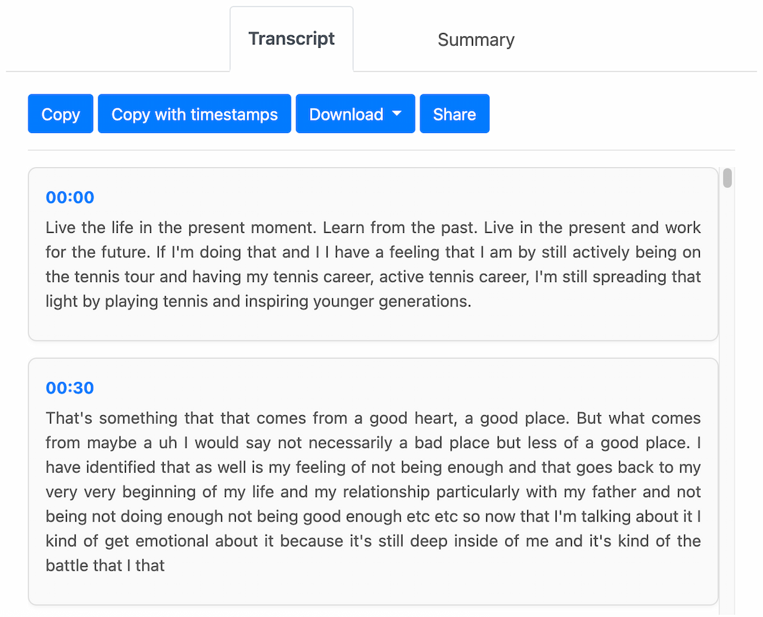 How to get a transcript of a YouTube video