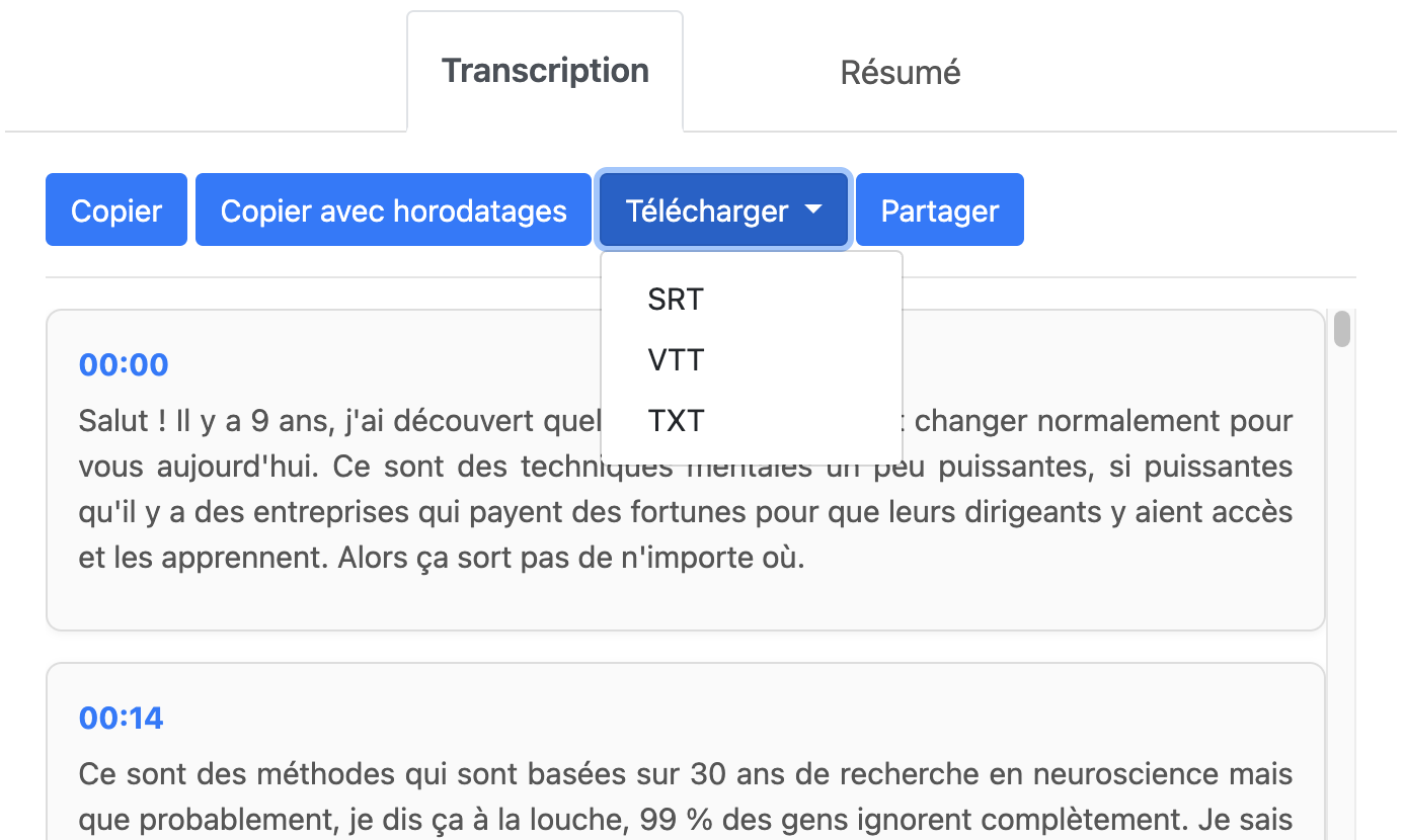 Comment télécharger des sous-titres YouTube en TXT, SRT ou VTT